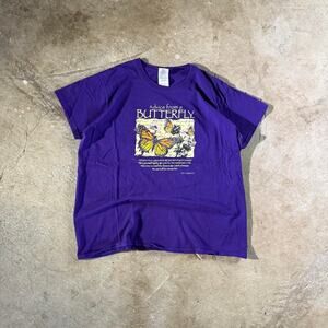 Y2K Purple Advice From A Butterfly Graphic T-Shirt